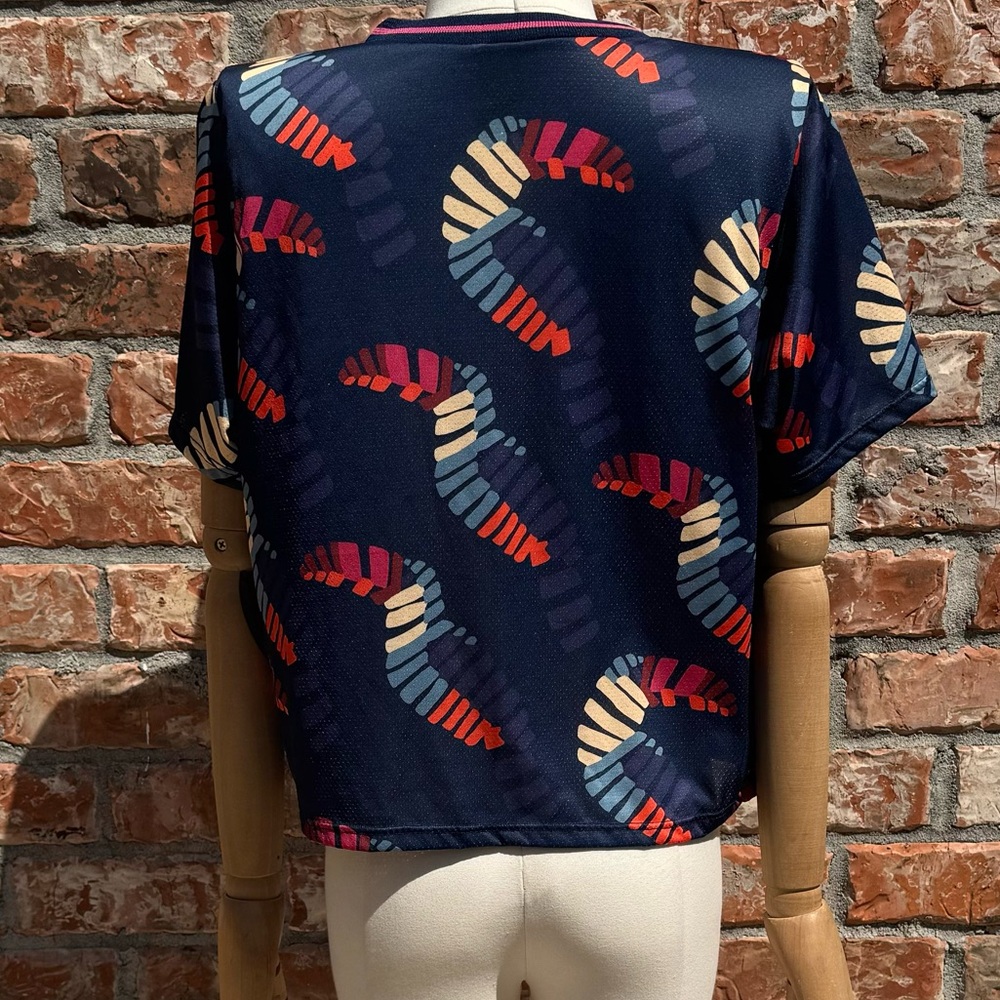SOLD ELSEWHERE FARM Rio Anthropologie colorful athletic crop top / S - Picture 5 of 12